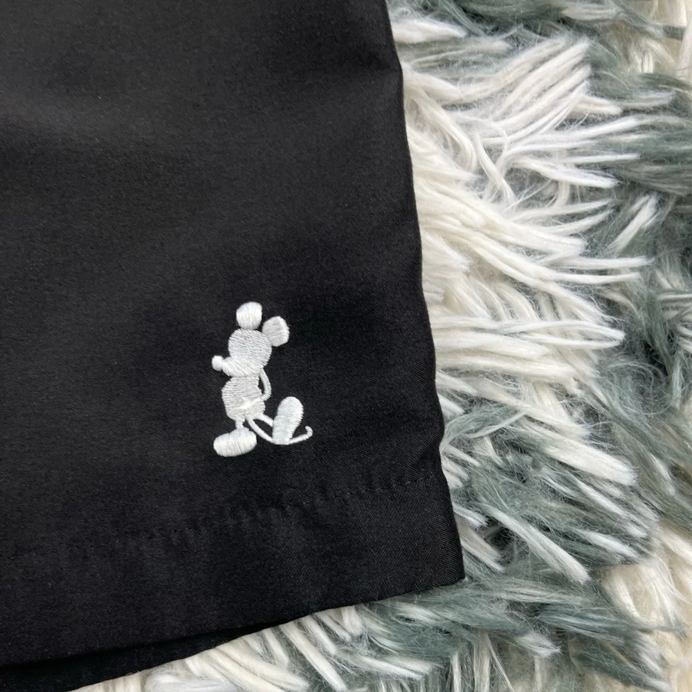 Disney Parks Men’s Black Swim Trunks With Liner Mickey Logo Size M